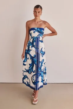 Zayna Midi Dress (Blue)